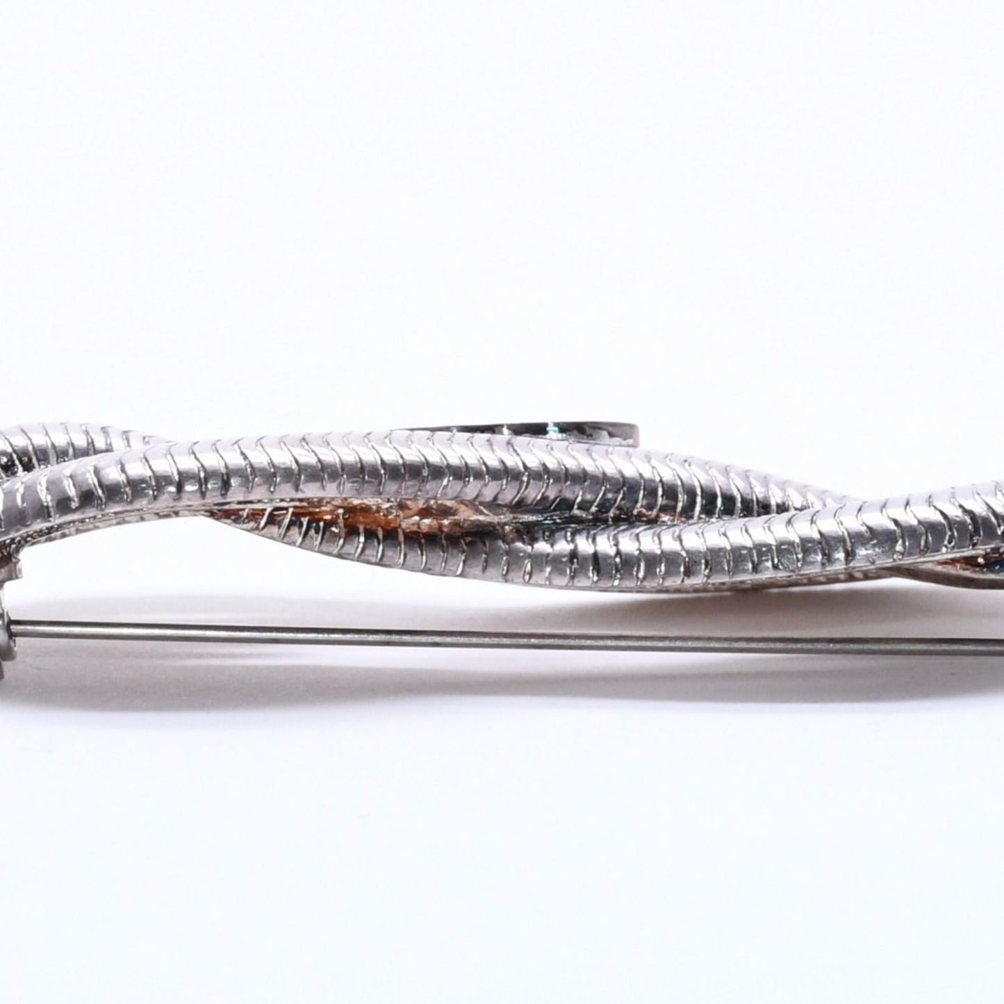 Chanel CC Logo Brooch Rope Motif 97 Metal Silver — view 4