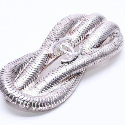 Chanel CC Logo Brooch Rope Motif 97 Metal Silver — view 3