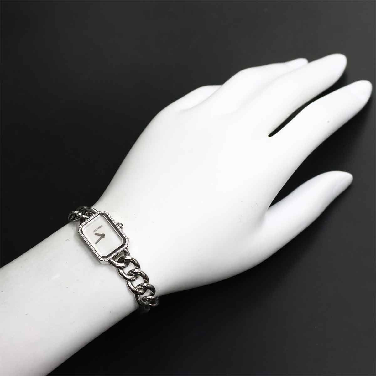 Chanel Premiere Diamond Bezel Watch White Shell Quartz — view 3