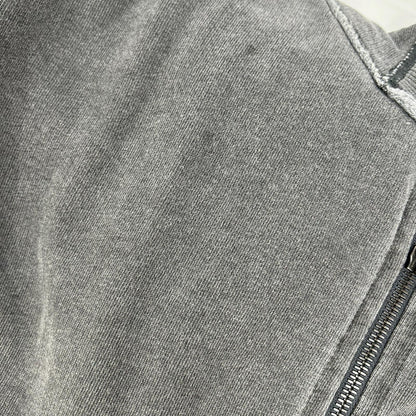 Dolce & Gabbana Gray Cotton Logo Plate Zip Up Hoodie 54 — view 7