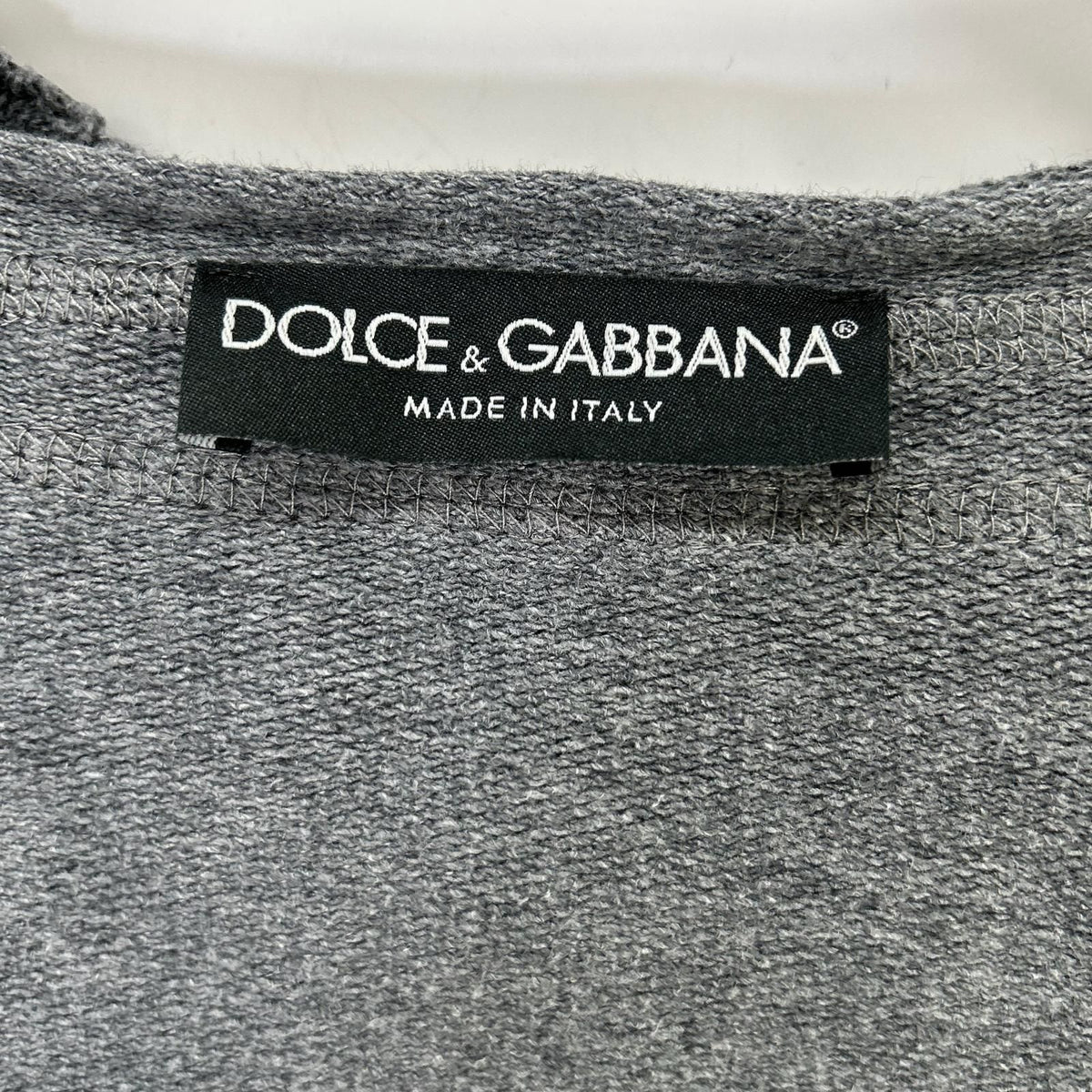 Dolce & Gabbana Gray Cotton Logo Plate Zip Up Hoodie 54 — view 4
