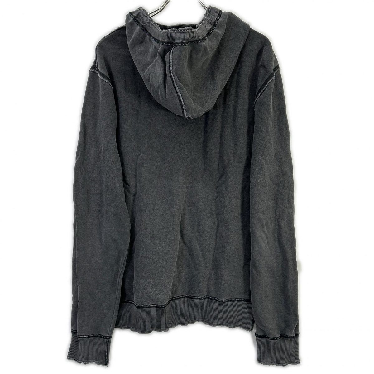 Dolce & Gabbana Gray Cotton Logo Plate Zip Up Hoodie 54 — view 2