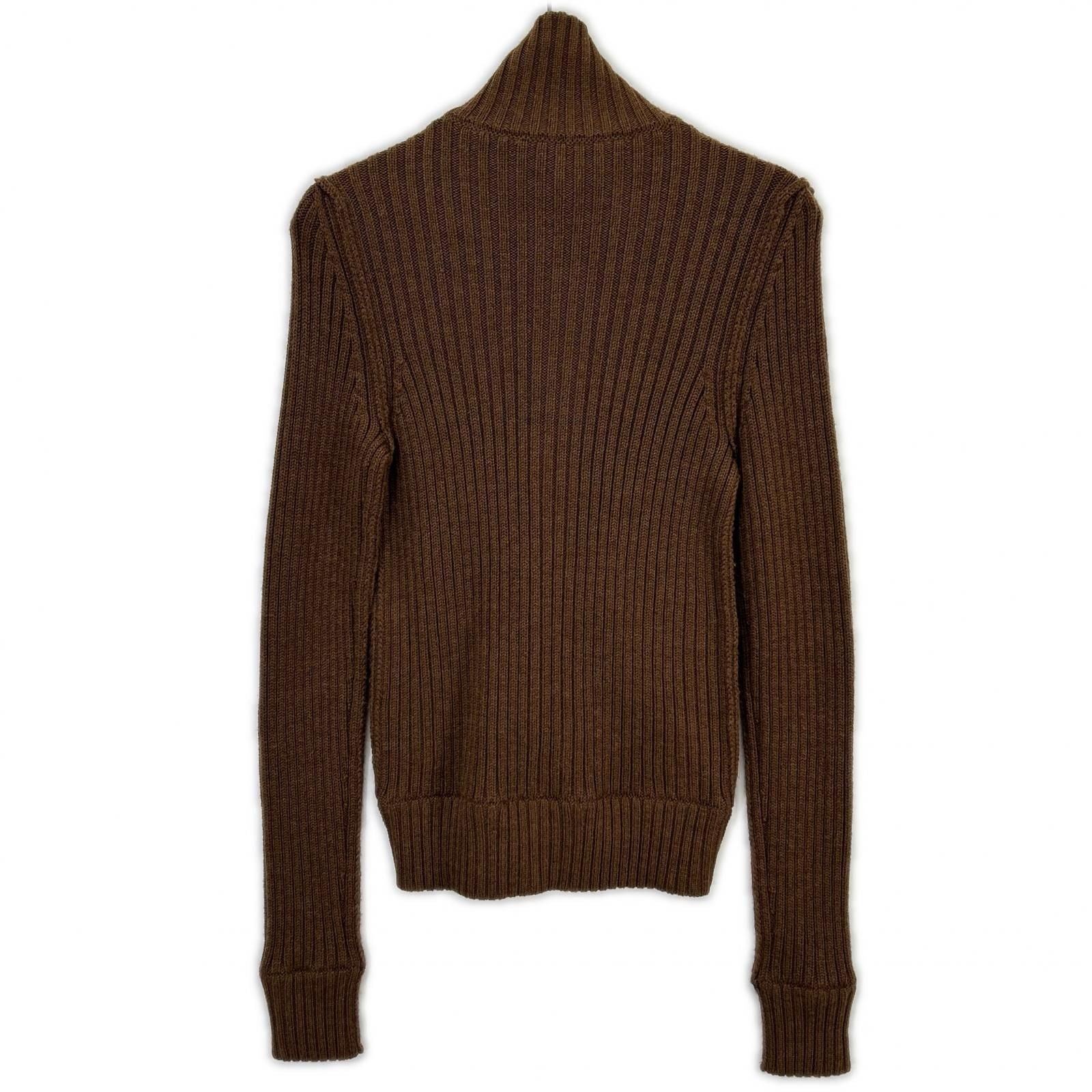 Dolce & Gabbana Brown Rib Knit Cardigan 44 — view 2