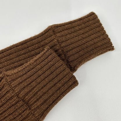 Dolce & Gabbana Brown Rib Knit Cardigan 44 — view 8