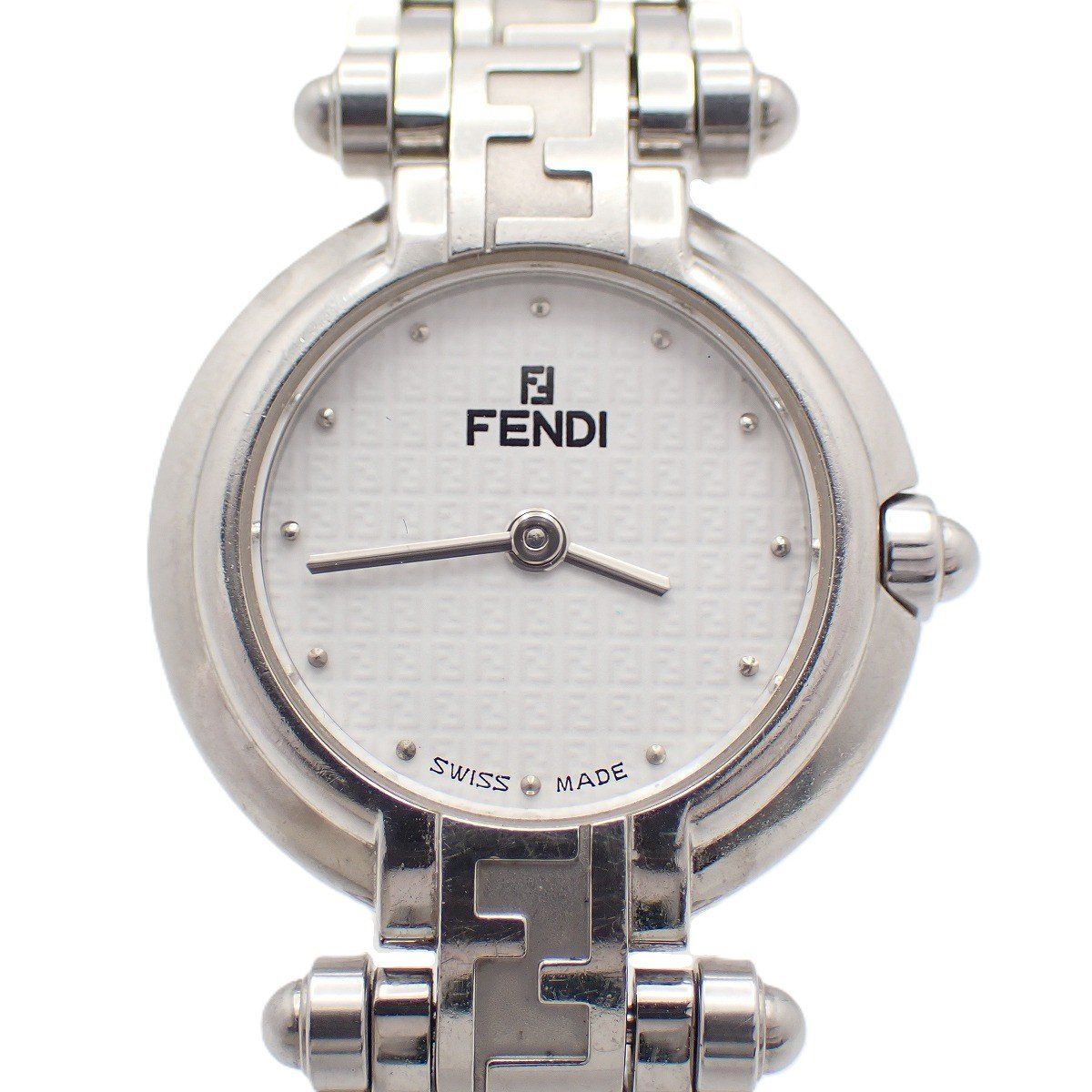 Fendi Quartz Watch White Dial SS Kannon Buckle Pawn