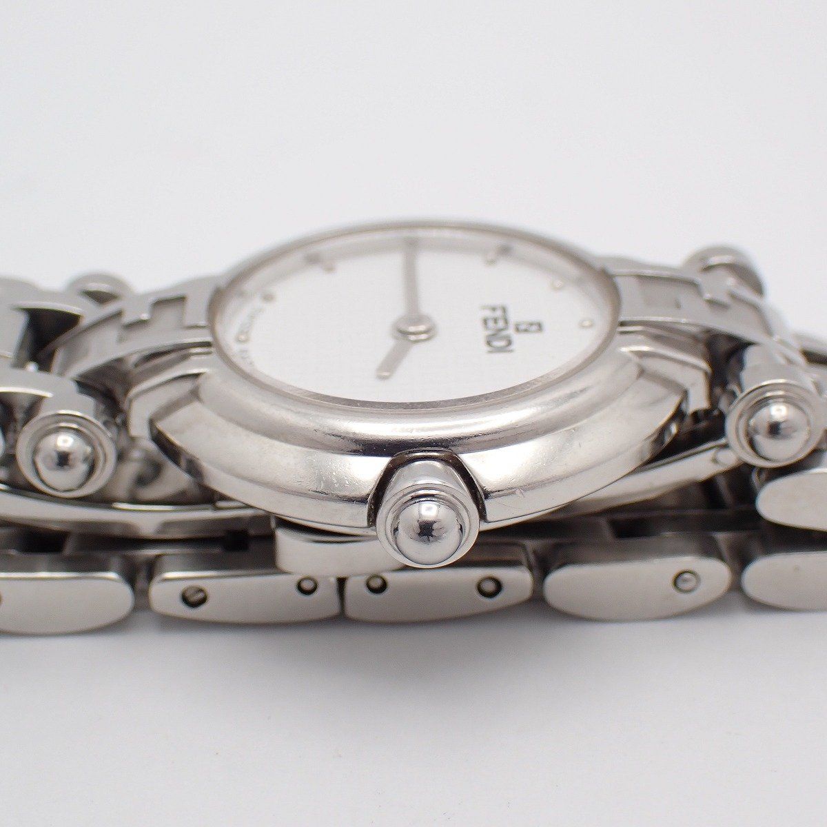 Fendi Quartz Watch White Dial SS Kannon Buckle Pawn — view 7