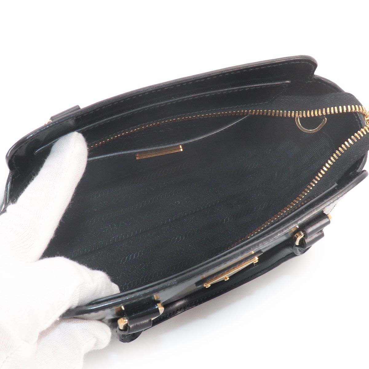 Prada 2-Way Leather Nero Black Shoulder Bag — view 6