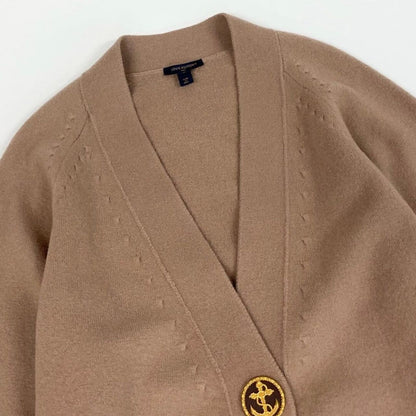 Louis Vuitton Long Knit Cardigan Anchor Button Pink Beige Wool — view 4