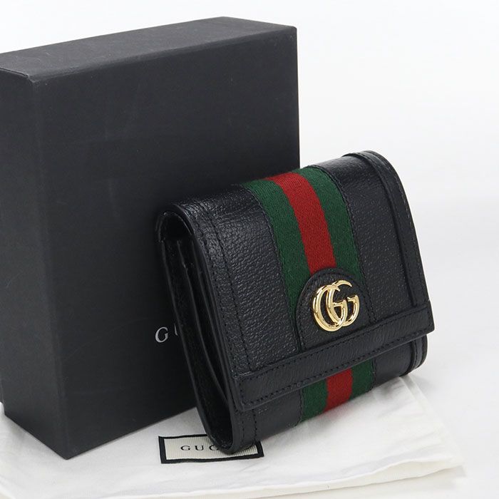 Gucci Compact Wallet Ophidia Bifold Leather