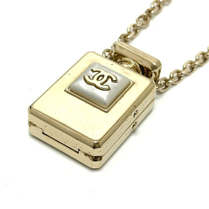 Chanel Necklace Perfume Bottle Metal Champagne Gold — view 3