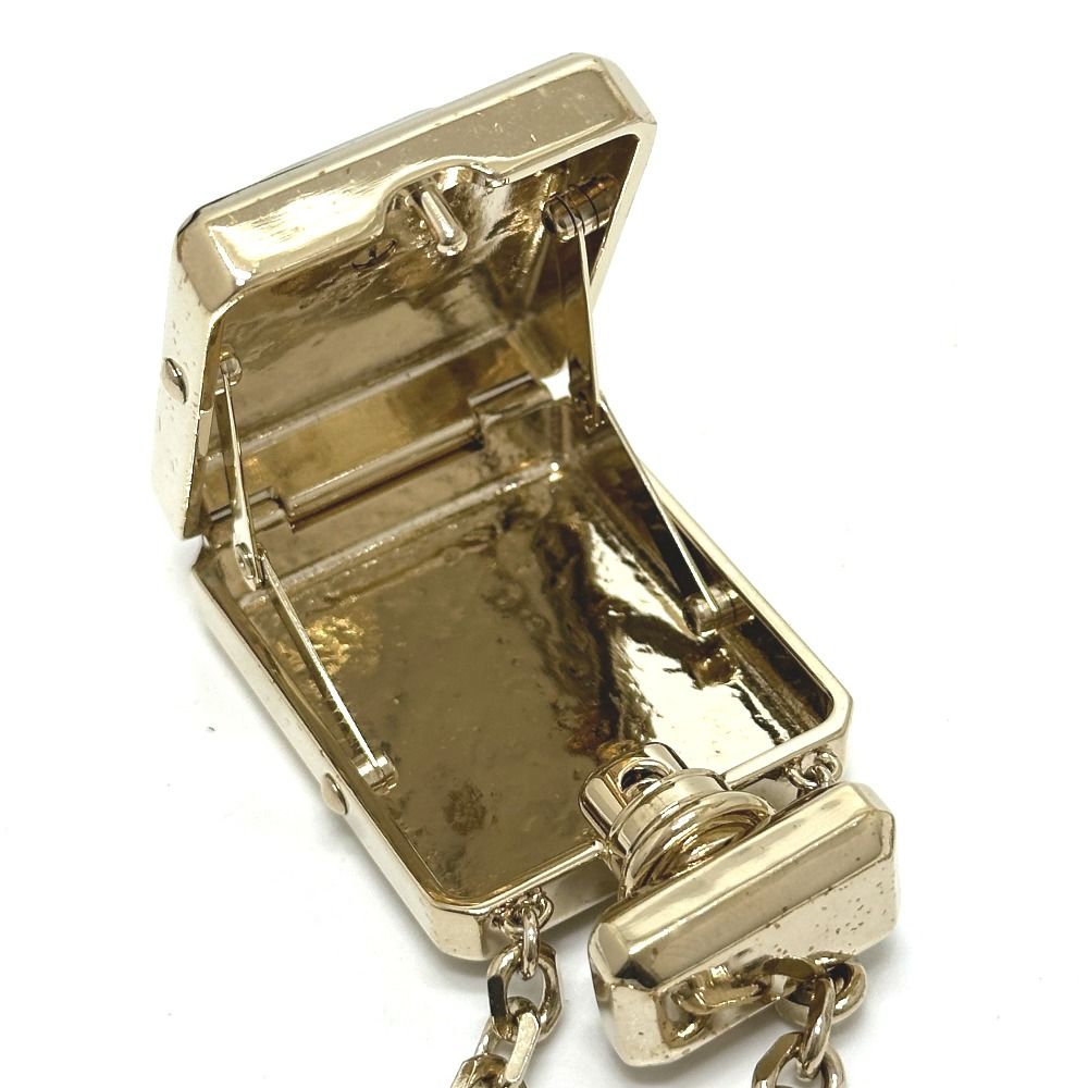 Chanel Necklace Perfume Bottle Metal Champagne Gold — view 8
