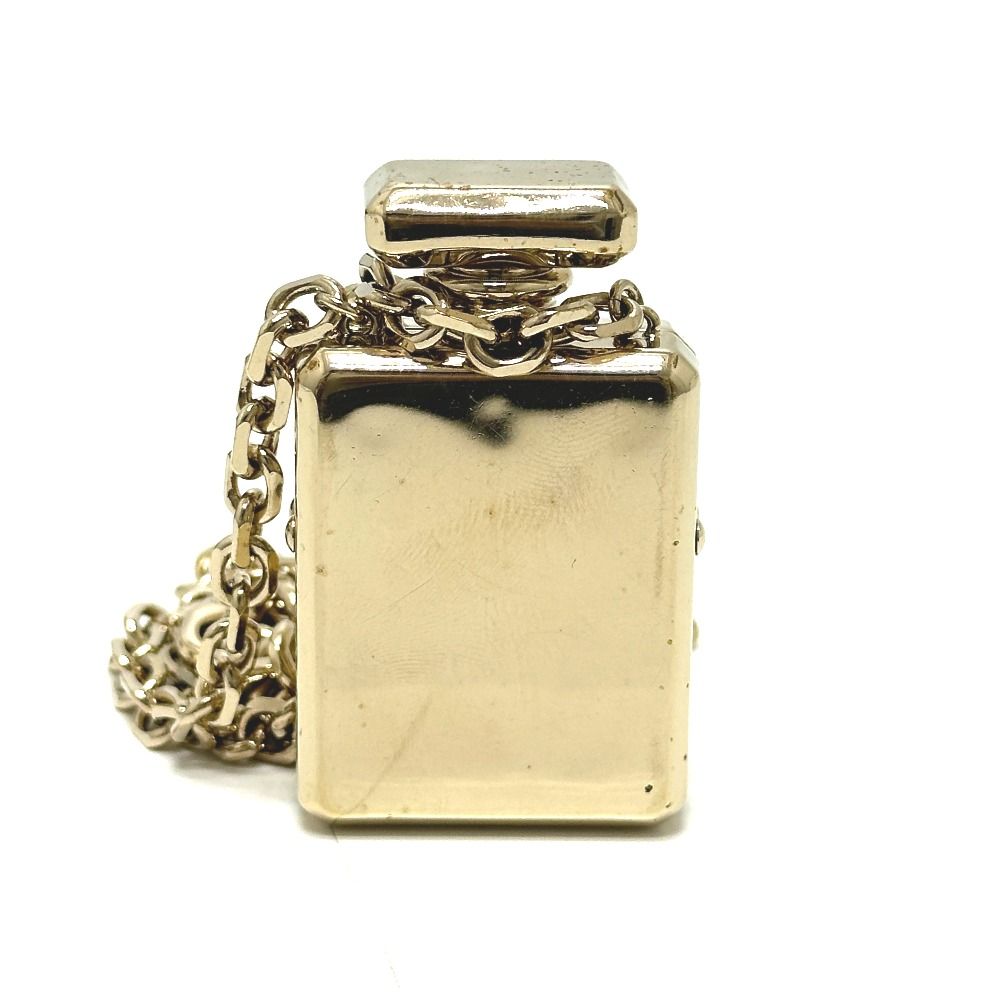 Chanel Necklace Perfume Bottle Metal Champagne Gold — view 2