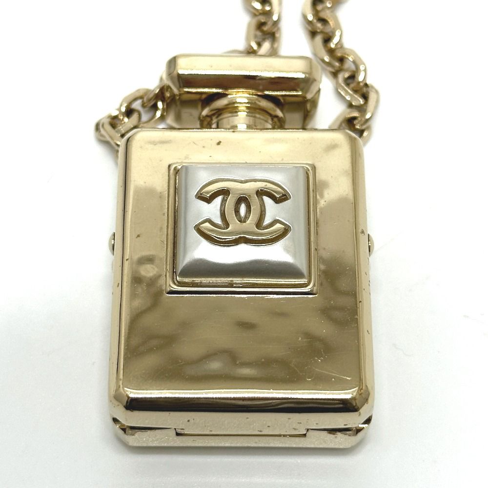 Chanel Necklace Perfume Bottle Metal Champagne Gold — view 6
