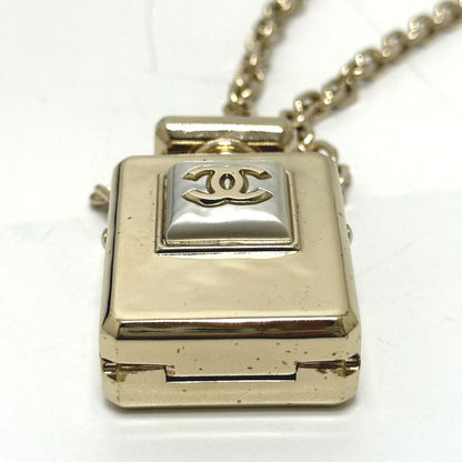 Chanel Necklace Perfume Bottle Metal Champagne Gold — view 5