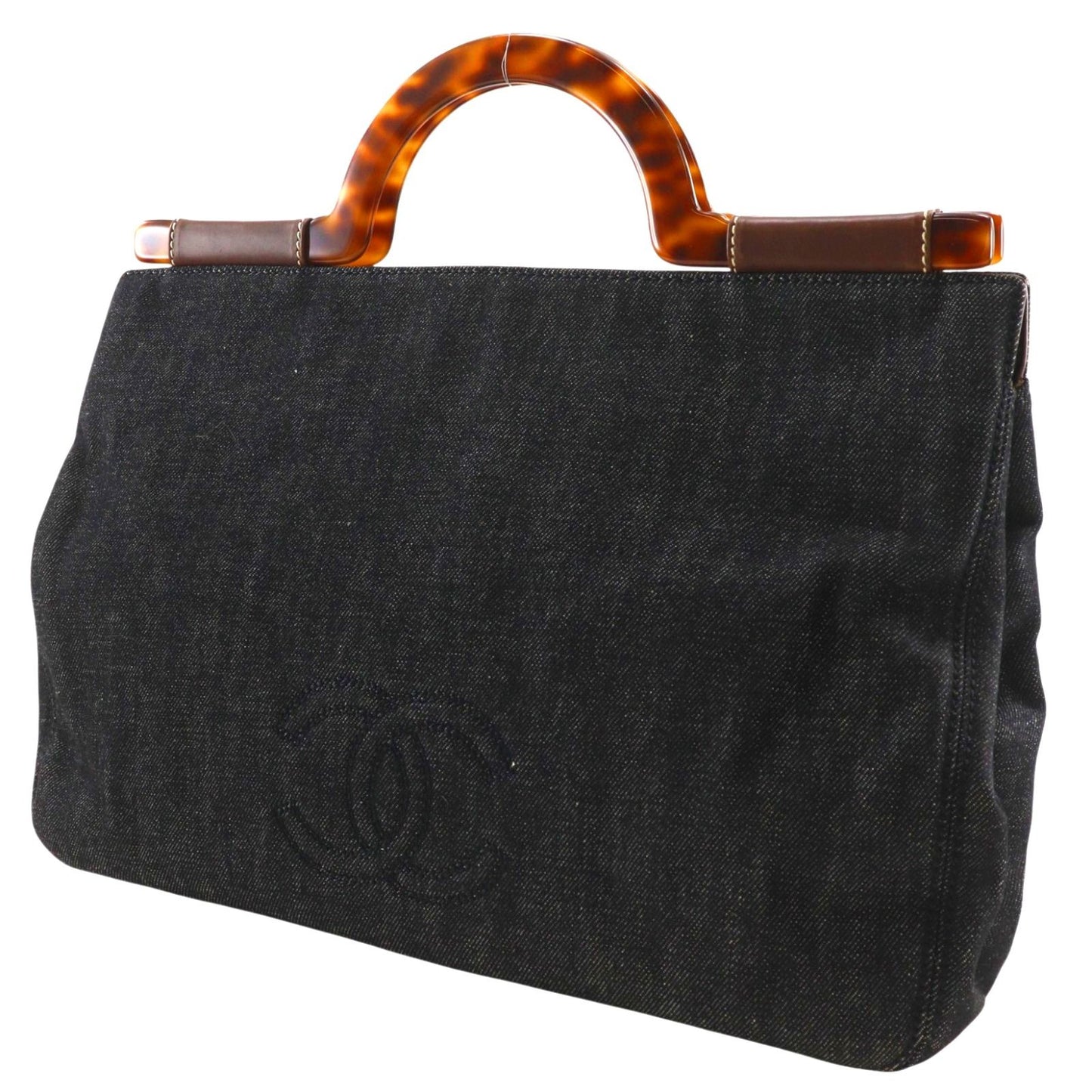 Chanel CC Logo Denim Handbag — view 2