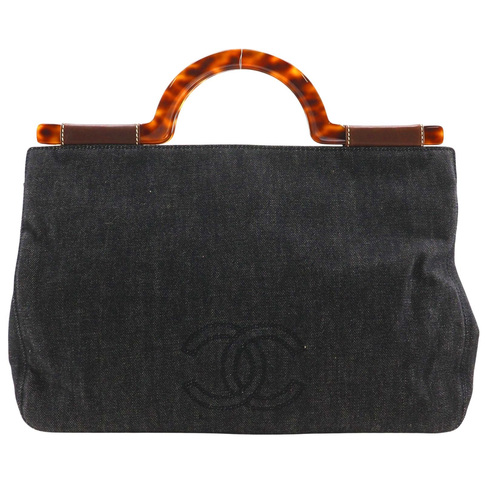Chanel CC Logo Denim Handbag