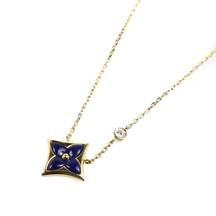 Louis Vuitton 18K Yellow Gold Star Blossom BB Necklace Diamond 38.5 40.5