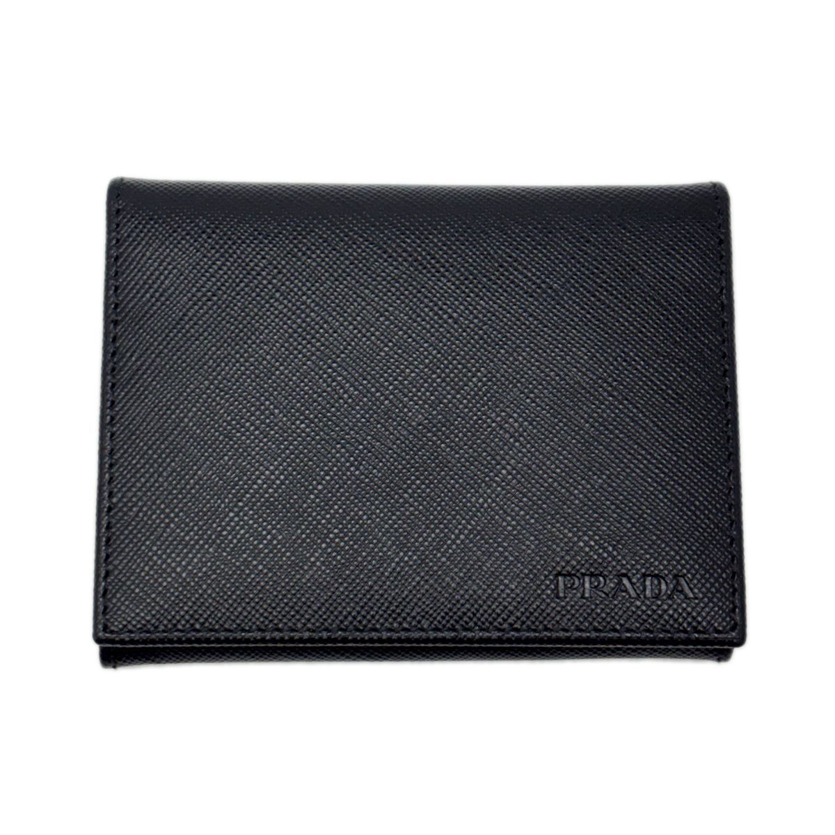 Prada Card Case Saffiano Leather Black — view 2