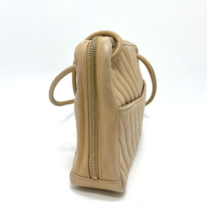 Chanel Handbag Stitch Chevron Lambskin Beige — view 3