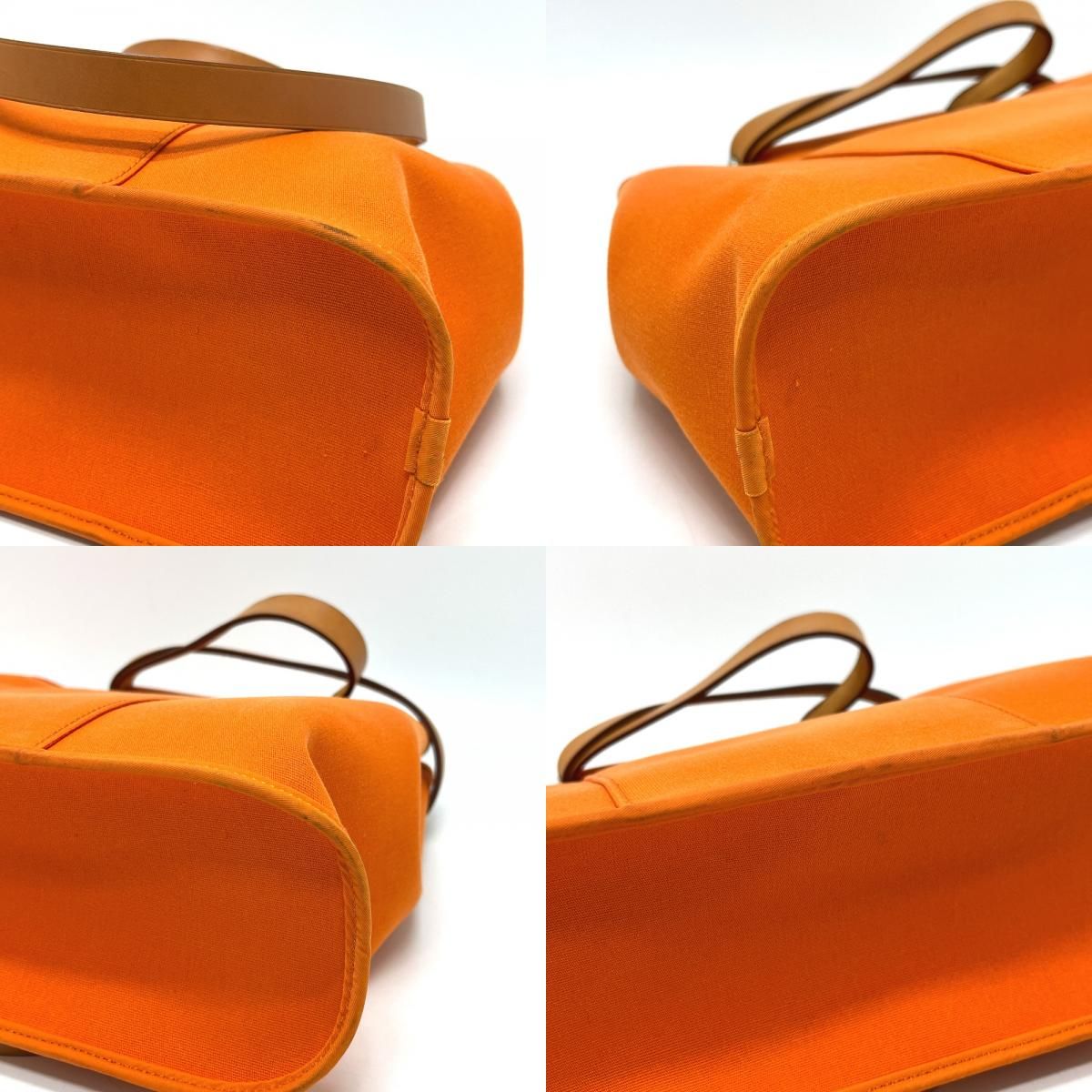 Hermes Tote Bag Kabak PM Toile H Orange — view 7