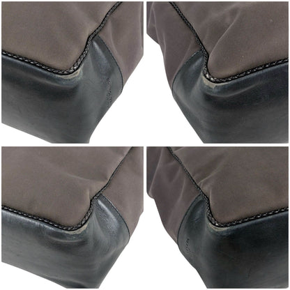 Bottega Veneta Canvas Intrecciato Leather Mini Tote Shoulder Bag Black Gray — view 5