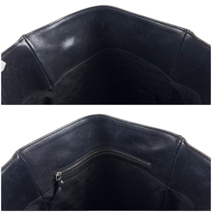 Bottega Veneta Canvas Intrecciato Leather Mini Tote Shoulder Bag Black Gray — view 7