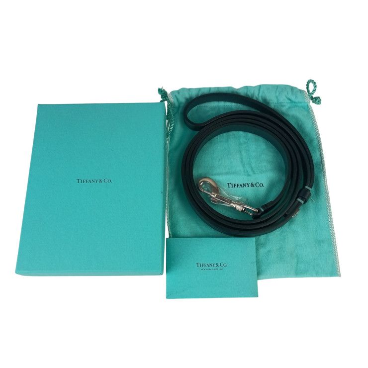 Tiffany & Co Tall Black Leather Shoulder Bag — view 5