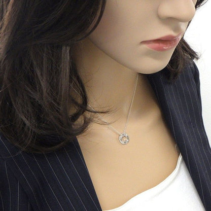 Tiffany & Co Necklace Atlas Earrings Round Circle Diamond 18K White Gold — view 8