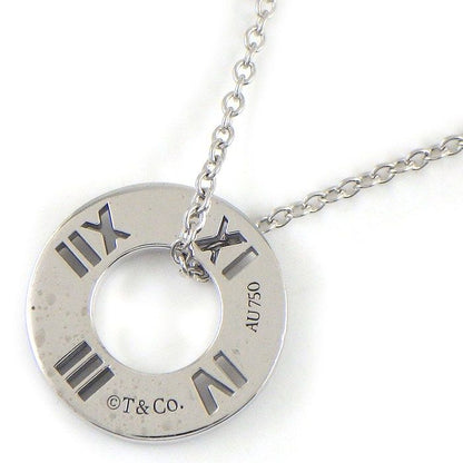 Tiffany & Co Necklace Atlas Earrings Round Circle Diamond 18K White Gold — view 2