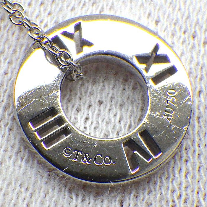 Tiffany & Co Necklace Atlas Earrings Round Circle Diamond 18K White Gold — view 7