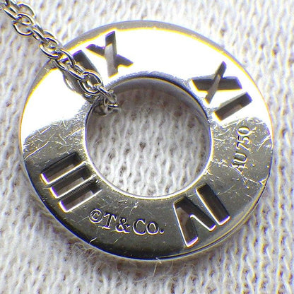 Tiffany & Co Necklace Atlas Earrings Round Circle Diamond 18K White Gold — view 7