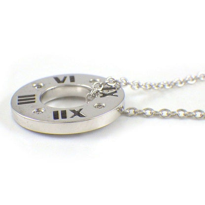 Tiffany & Co Necklace Atlas Earrings Round Circle Diamond 18K White Gold — view 3