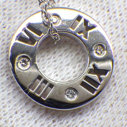 Tiffany & Co Necklace Atlas Earrings Round Circle Diamond 18K White Gold — view 6