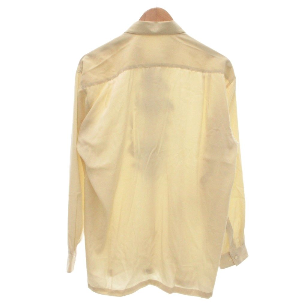 Balenciaga Sports Vintage Shirt L Long Sleeve Embroidery Button Yellow YF — view 2