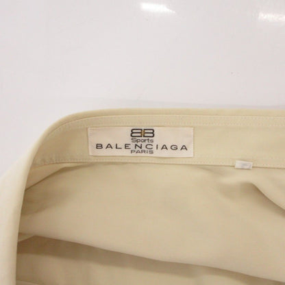 Balenciaga Sports Vintage Shirt L Long Sleeve Embroidery Button Yellow YF — view 5