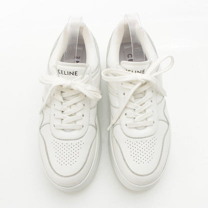 Celine Block Leather Sneakers Platform Shoes White — view 2