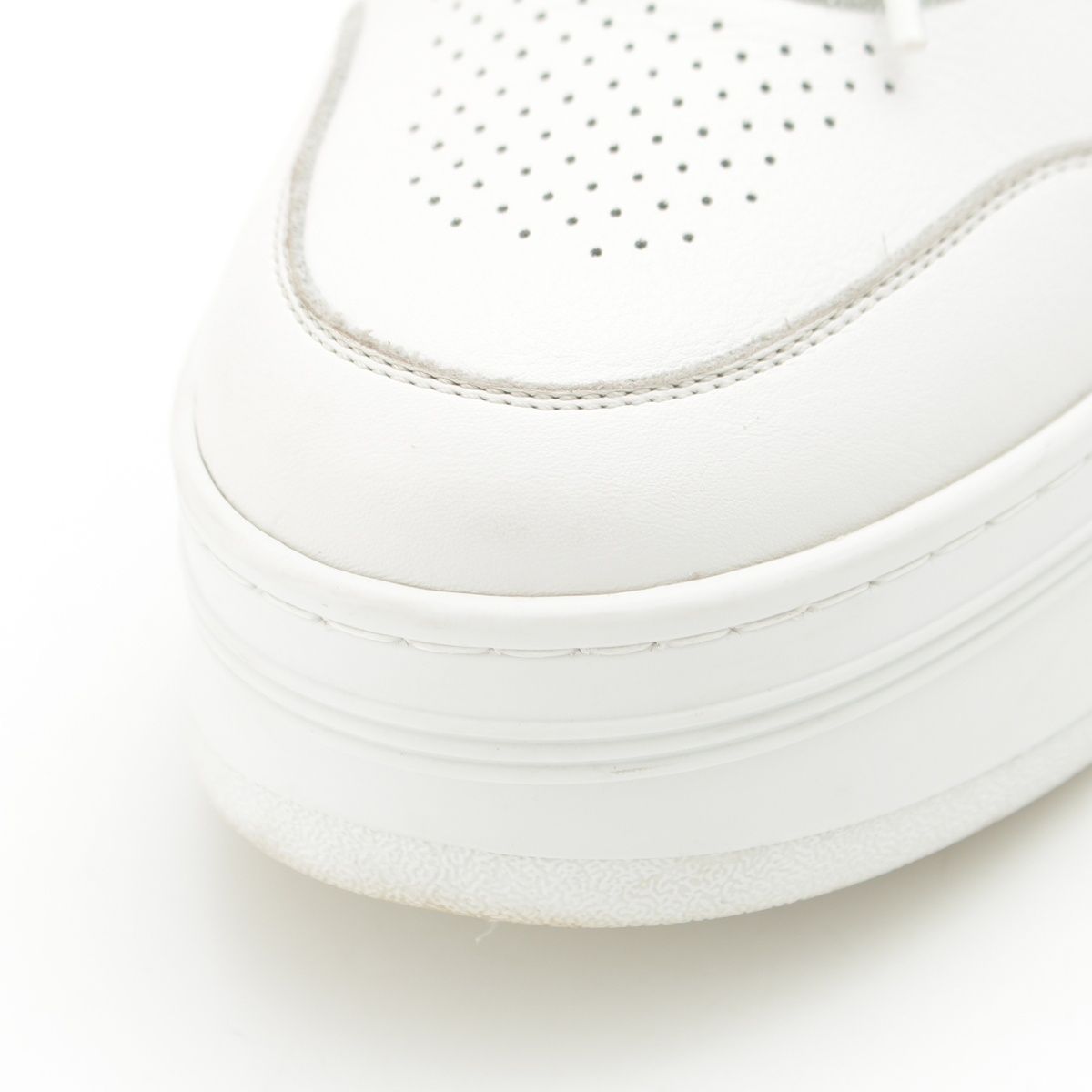 Celine Block Leather Sneakers Platform Shoes White — view 8