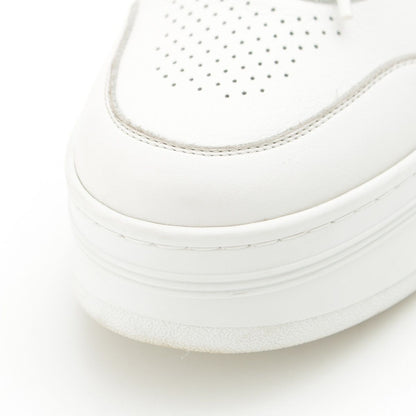 Celine Block Leather Sneakers Platform Shoes White — view 8