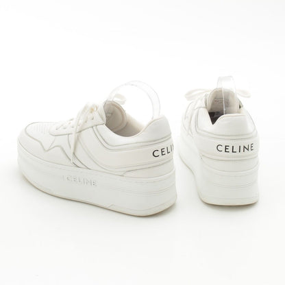 Celine Block Leather Sneakers Platform Shoes White — view 4