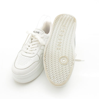 Celine Block Leather Sneakers Platform Shoes White — view 5
