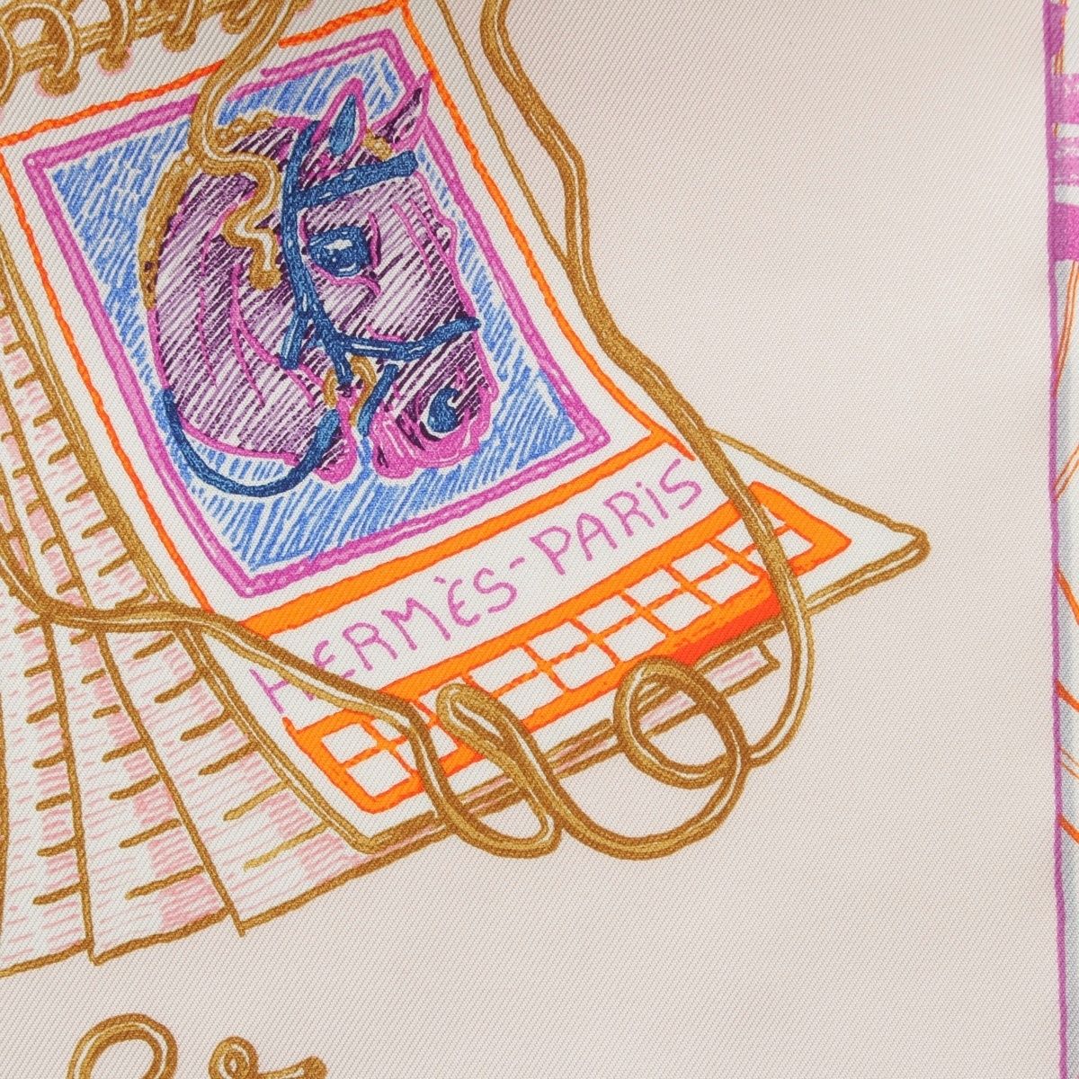 Hermes Carre 90 Chevaloscope Neon Silk Scarf Multicolor — view 7