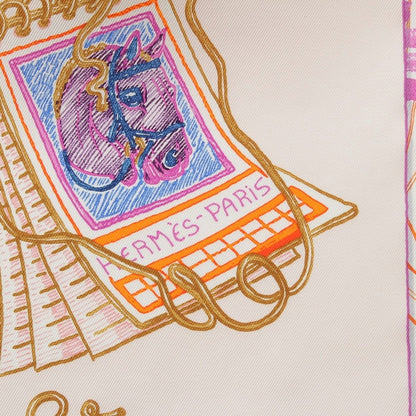 Hermes Carre 90 Chevaloscope Neon Silk Scarf Multicolor — view 7