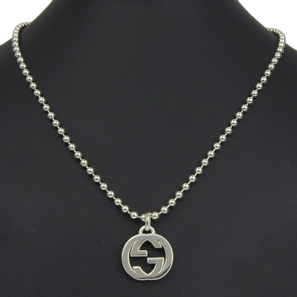 Gucci Interlocking G Ball Chain 925 Sterling Silver Necklace — view 2