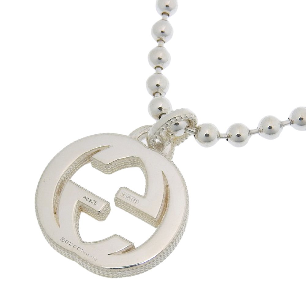 Gucci Interlocking G Ball Chain 925 Sterling Silver Necklace — view 3