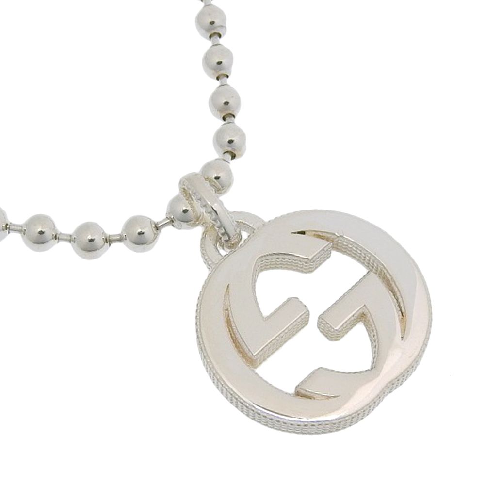 Gucci Interlocking G Ball Chain 925 Sterling Silver Necklace