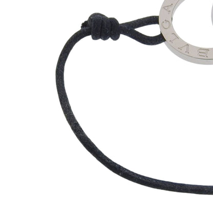 Bvlgari Bangle 925 Sterling Silver Leather Bracelet — view 4