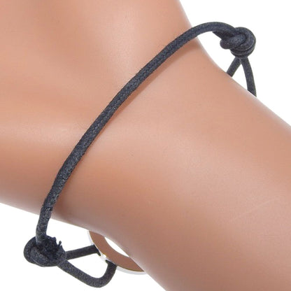 Bvlgari Bangle 925 Sterling Silver Leather Bracelet — view 3