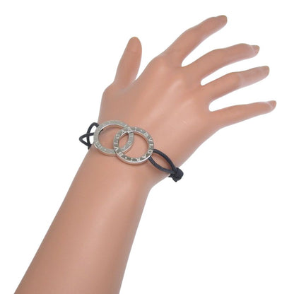 Bvlgari Bangle 925 Sterling Silver Leather Bracelet — view 2