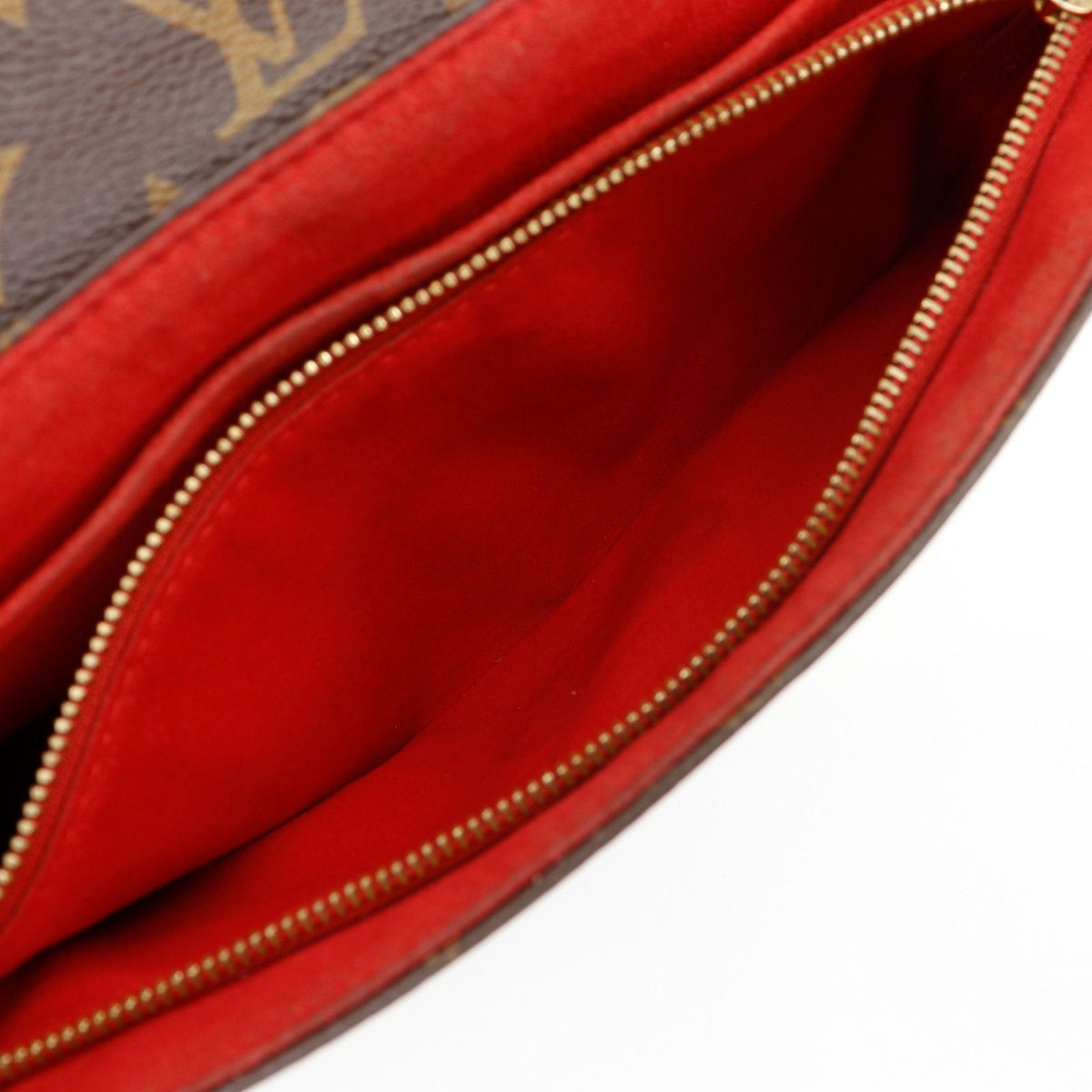 Louis Vuitton Saint Placide Monogram Canvas Cerise Brown Shoulder Bag — view 6