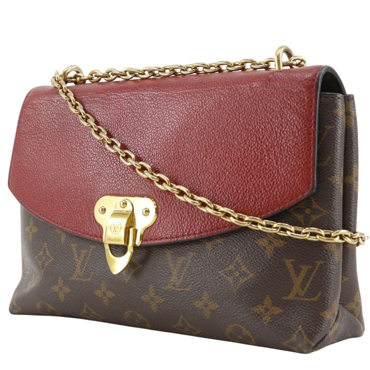 Louis Vuitton Saint Placide Monogram Canvas Cerise Brown Shoulder Bag — view 2